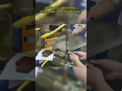 Intermediate frequency spot welding machine is used to weld cold plate stiffeners.